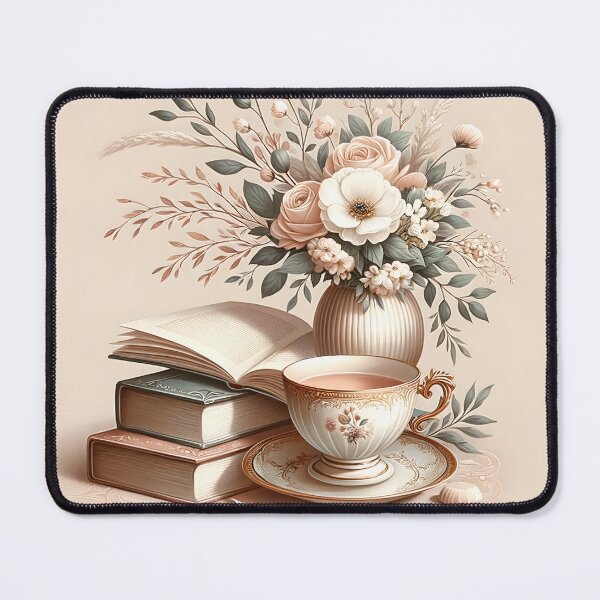 Item preview, Vintage Book and Tea Lover's Floral Bouquet designed and sold by Unitepeople.