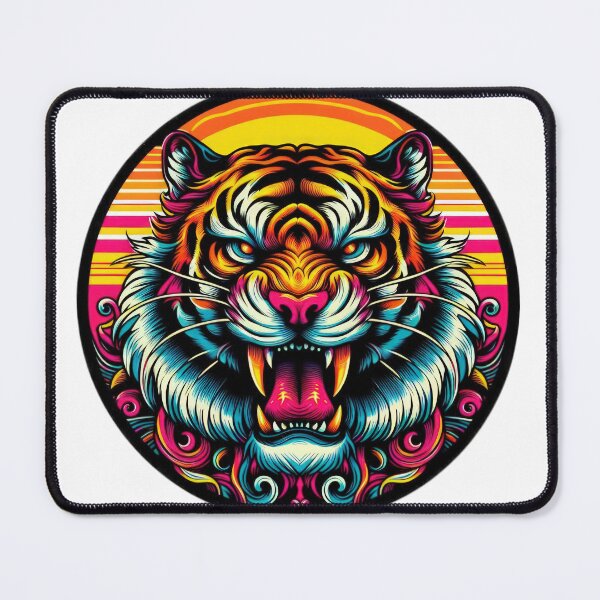 Item preview, Funny animal emblem tiger designed and sold by Expressions-Sel.