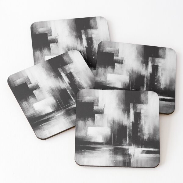 Item preview, Black and white abstract, in style of mid-century painting designed and sold by Inkstorm-London.