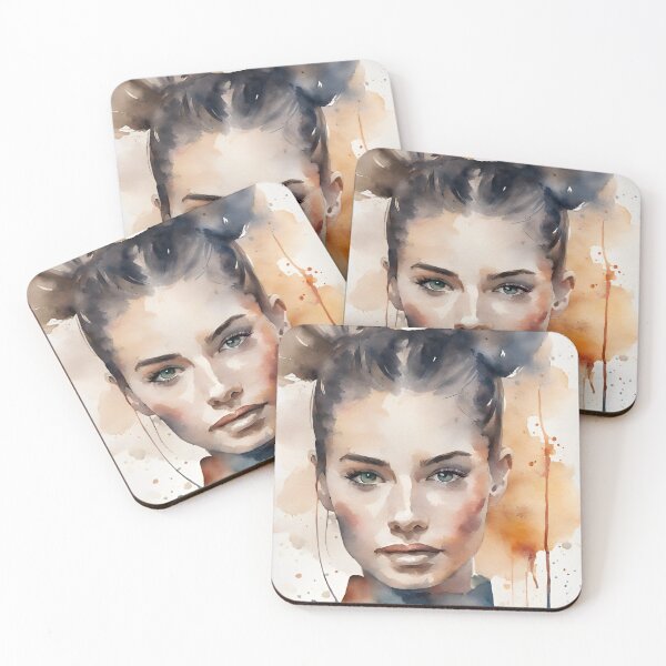 Item preview, Natural Watercolor Portraits of Women - Isla designed and sold by BPMagic.
