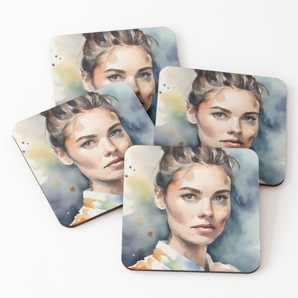 Item preview, Natural Watercolor Portraits of Women - Grace designed and sold by BPMagic.