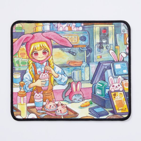 Item preview, Cute rabbit cafe designed and sold by rowonart.