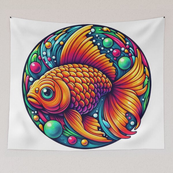 Item preview, Funny animal Goldfish emblem  designed and sold by Expressions-Sel.