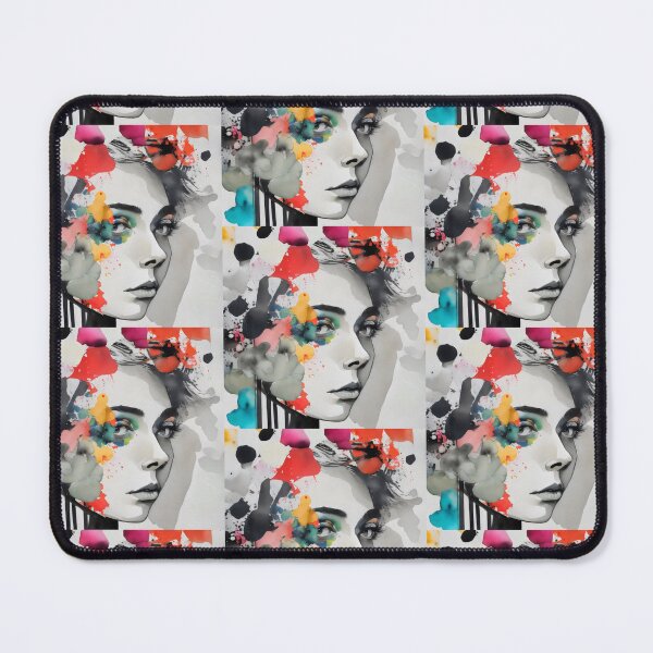 Item preview, Monochrome Serenity: Abstract Portrait with Subtle Emotion designed and sold by MillennialVibe.