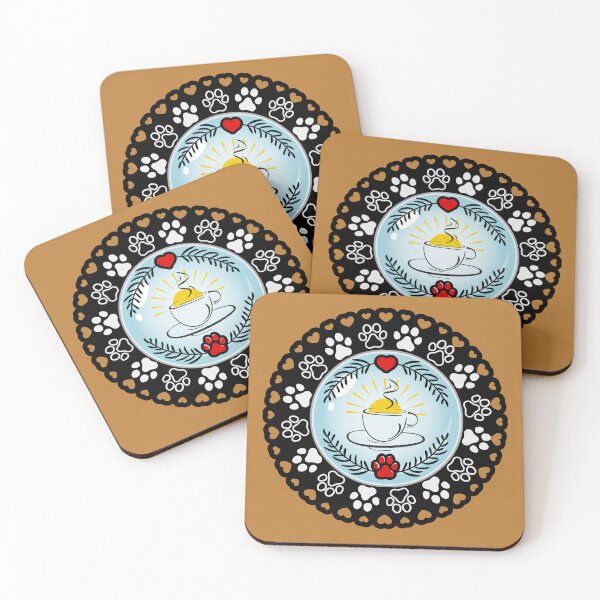Item preview, Morning cup of coffee puppy love sunshine prints designed and sold by Shean Fritts.