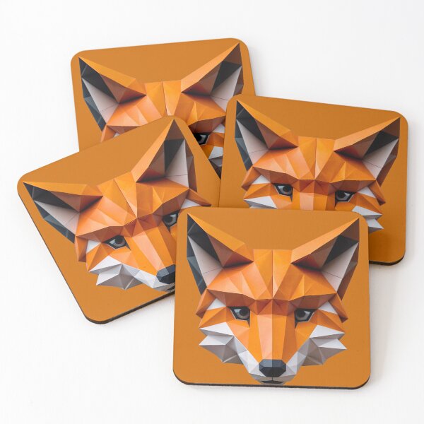 Item preview, Origami red fox head made of paper designed and sold by PlumeUniverse.