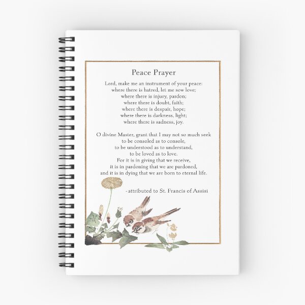 Item preview, St. Francis of Assisi Peace Prayer designed and sold by TheMurphyGirl.
