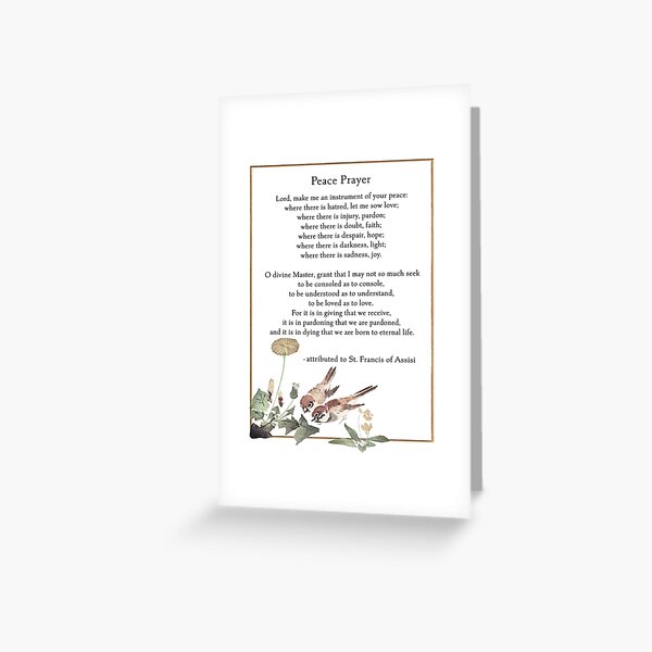 Item preview, St. Francis of Assisi Peace Prayer designed and sold by TheMurphyGirl.