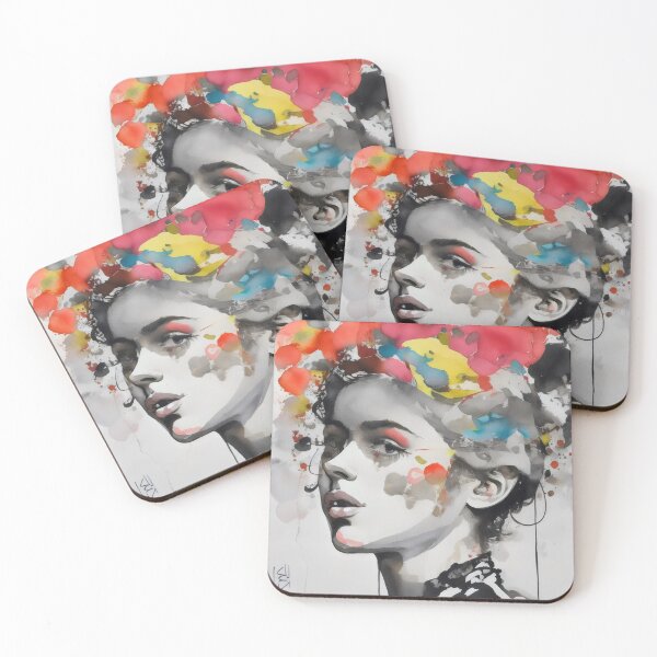 Item preview, Creative Euphoria: Abstract Female Portrait with Colorful Expression designed and sold by MillennialVibe.