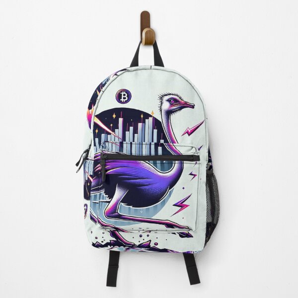 Item preview, $NOSS "Swift Luminescence: Ostrich Unleashing Purple Lightning" designed and sold by zzz888.