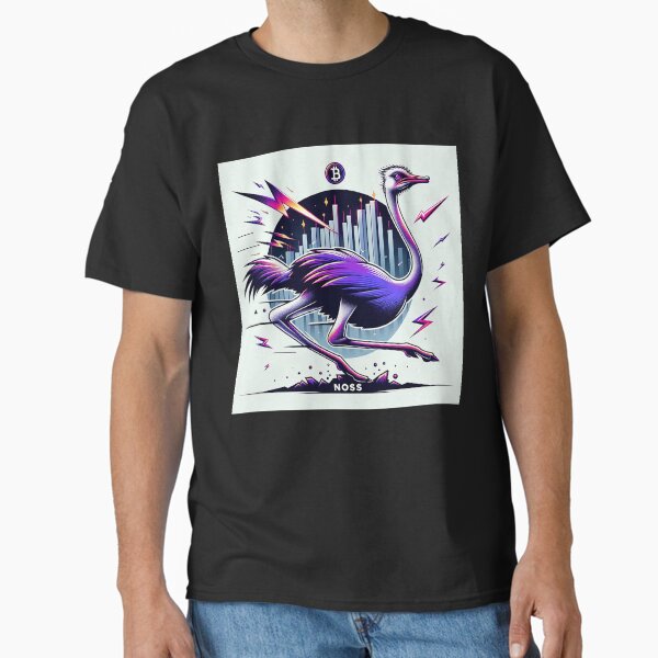 Item preview, $NOSS "Swift Luminescence: Ostrich Unleashing Purple Lightning" designed and sold by zzz888.