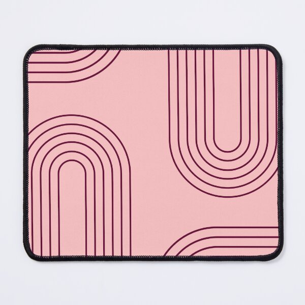 Item preview, pastel pink color aesthetic mid mod abstract geometric pink arches Symmetrical mid century modern  designed and sold by DesignYourWaystore.