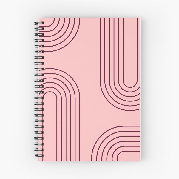 Item preview, pastel pink color aesthetic mid mod abstract geometric pink arches Symmetrical mid century modern  designed and sold by DesignYourWaystore.