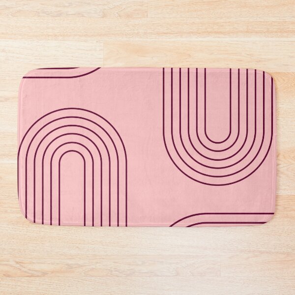 Item preview, pastel pink color aesthetic mid mod abstract geometric pink arches Symmetrical mid century modern  designed and sold by DesignYourWaystore.
