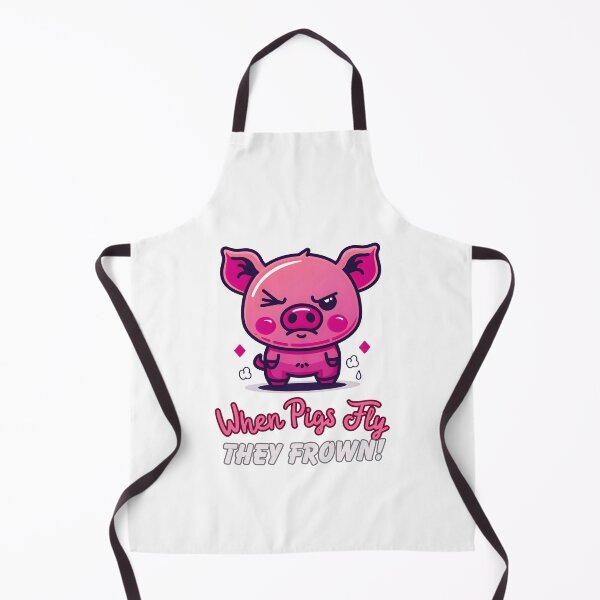 Item preview, Skeptical Swine - The 'When Pigs Fly' Frowning Pig Tee designed and sold by Moisky Patterns.