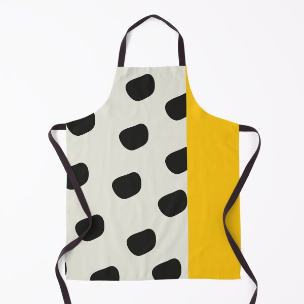 Item preview, Yellow White and Black Minimalistic Polka Dot Pattern designed and sold by Vintage Eclectic Visuals.