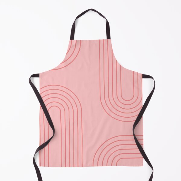 Item preview, pastel pink retro mid mod abstract geometric arches Symmetrical mid century modern  designed and sold by DesignYourWaystore.