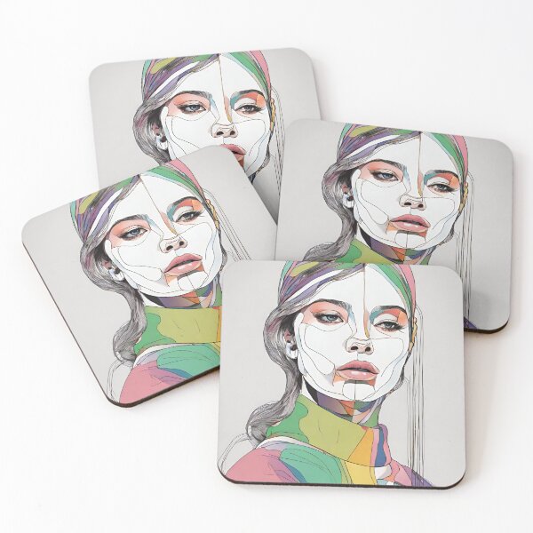 Artikelvorschau, Mae - Farbiger Linienzauber - modern - Digitale Kunst entworfen und verkauft von BPMagic.