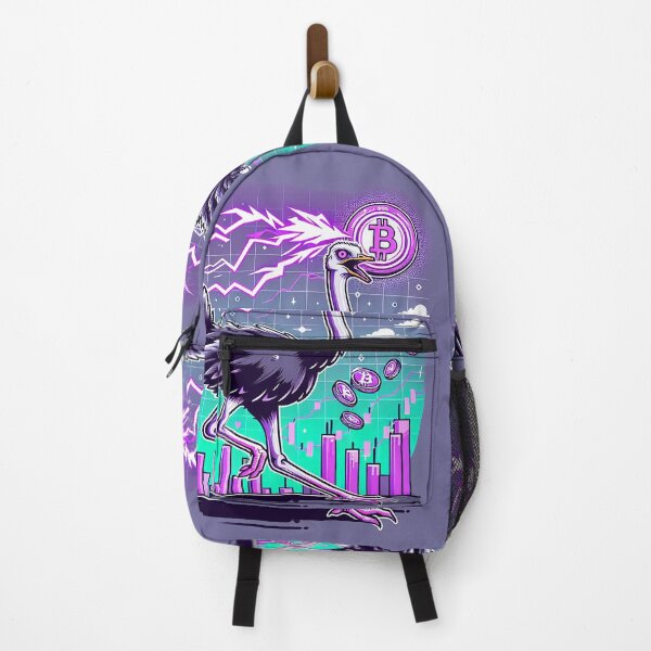Item preview, $NOSS "Swift Radiance: Ostrich Unleashing Purple Lightning" designed and sold by zzz888.
