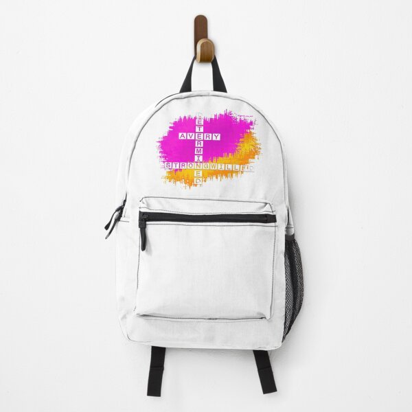 Item preview, Avery, Determined and Strongwilled, crossword, art Pink and Yellow designed and sold by words-my-art.