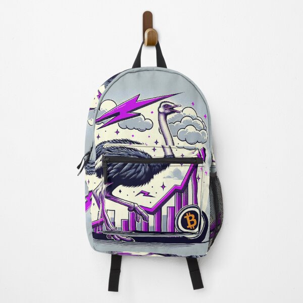 Item preview, $NOSS "Dashing Luminescence: Ostrich and Purple Lightning" designed and sold by zzz888.