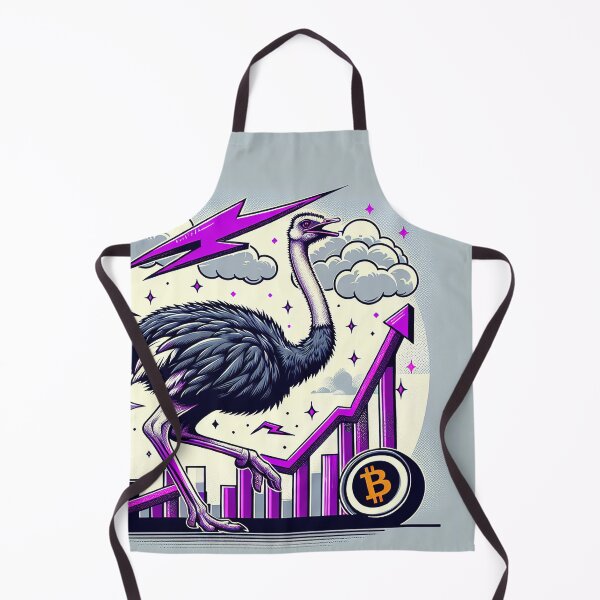 Item preview, $NOSS "Dashing Luminescence: Ostrich and Purple Lightning" designed and sold by zzz888.