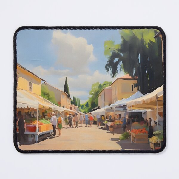 Item preview, Farmer's Market Small Town Oil Painting Style designed and sold by Zest Dose.