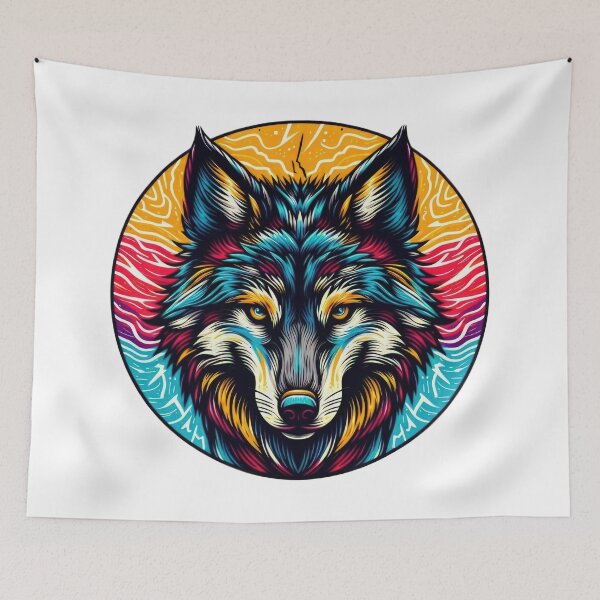 Item preview, Funny animal wolf emblem  designed and sold by Expressions-Sel.