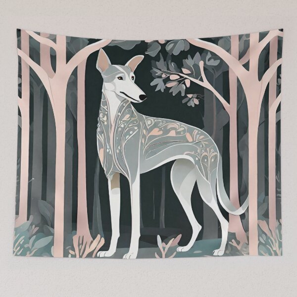 Artikelvorschau, Ein Hund im Wald Wandkunst entworfen und verkauft von VickyJo111.
