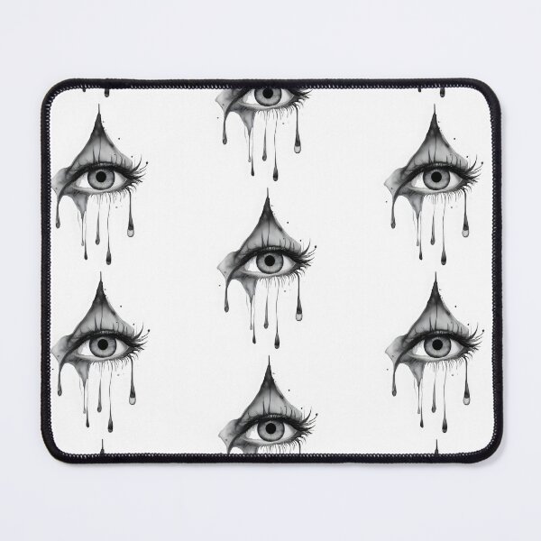 Item preview, Ink Tears: Abstract Black and White Eye with Teardrop designed and sold by MillennialVibe.