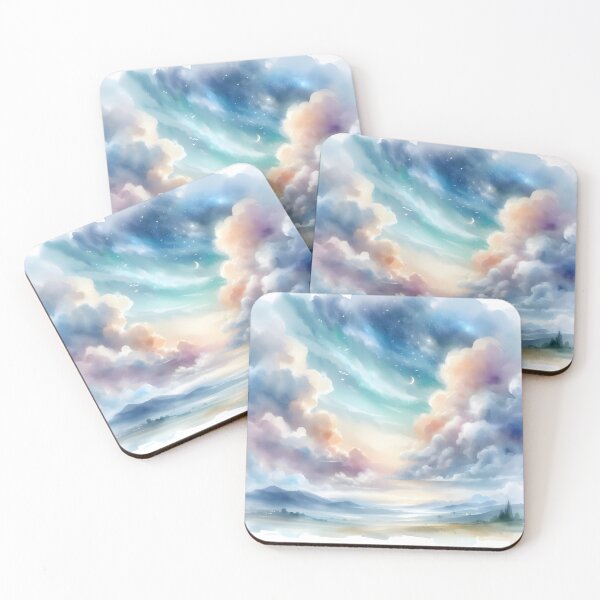 Item preview, Dreamy Watercolor Sky - Watercolor Clouds - Fantasy Watercolor Space designed and sold by stylishdzign.