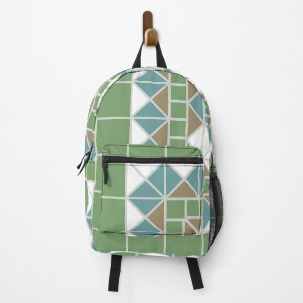 Item preview, Mosaic tile design, muted earthy Mediterranean colors, geometric shapes, blue, green, soft orange-brown, white designed and sold by StudyPuff.