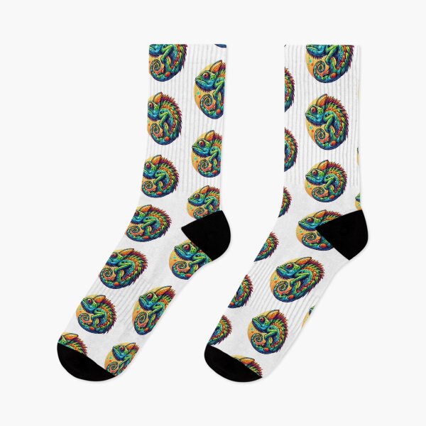 Item preview, Funny animal emblem chamelion designed and sold by Expressions-Sel.