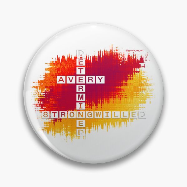 Item preview, Avery, Determined and Strongwilled, crossword designed and sold by words-my-art.