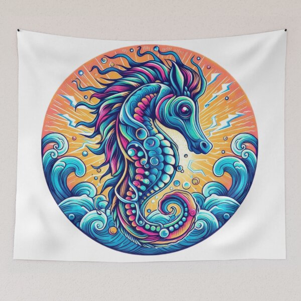 Item preview,  Funny animal sea blue horse emblem designed and sold by Expressions-Sel.