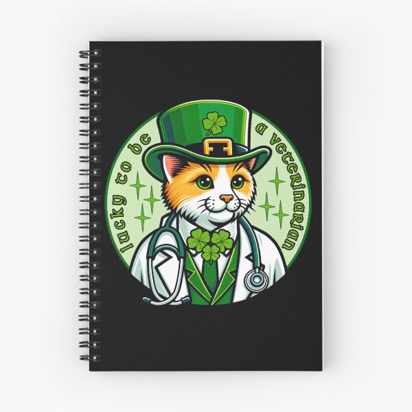 Item preview, Lucky To Be A Veterinarian - Saint Patrick's Day - Cat designed and sold by SeledineArt.