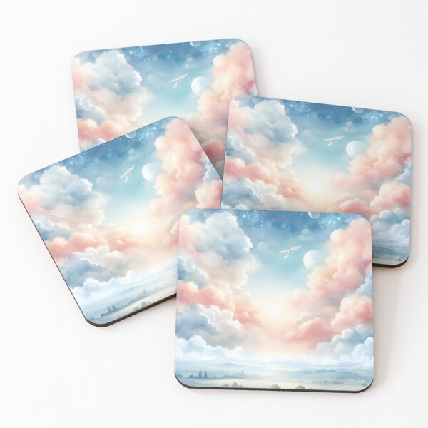 Item preview, Dreamy Watercolor Sky - Watercolor Clouds - Fantasy Watercolor Space designed and sold by stylishdzign.