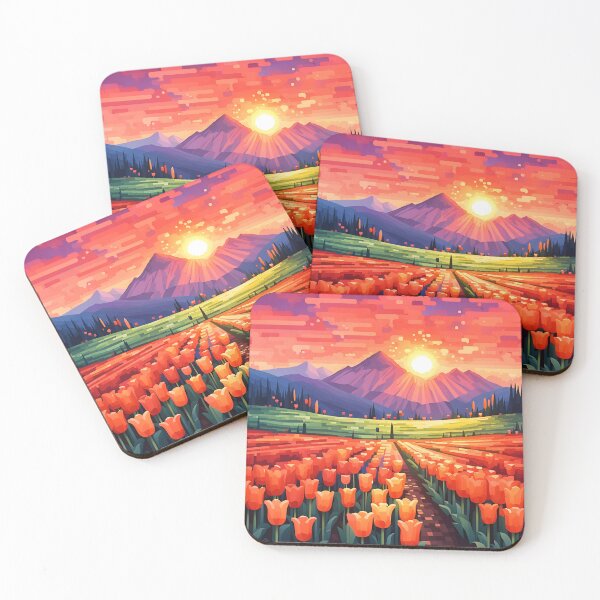 Item preview, Tulip Field Sunset designed and sold by VeiledVision.