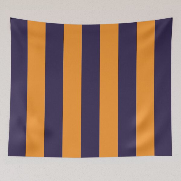 Item preview, Medium NAVY BLUE and ORANGE Vertical STRIPES designed and sold by RachelMacht.