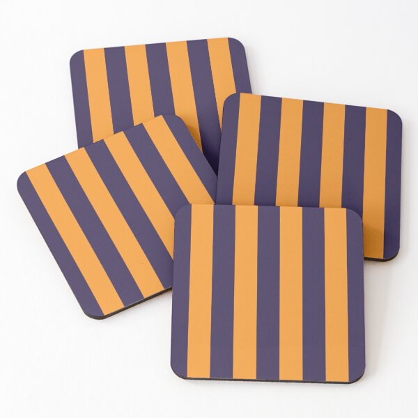 Item preview, Medium NAVY BLUE and ORANGE Vertical STRIPES designed and sold by RachelMacht.