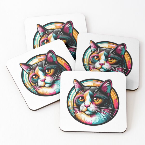 Item preview, cat Funny animal emblem  designed and sold by Expressions-Sel.