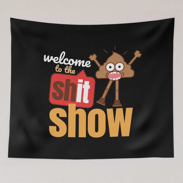 Item preview, Welcome to the shit show poop emoji face icon animation version 2 designed and sold by doseofwin.
