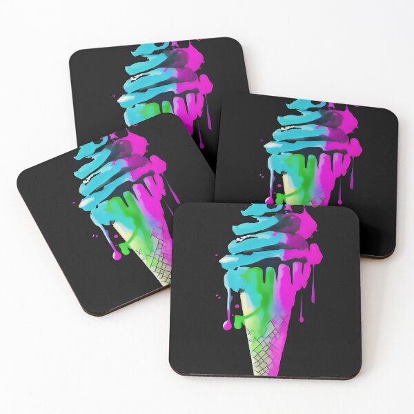 Item preview, Neon Delight: Abstract Ice Cream Cone designed and sold by MillennialVibe.