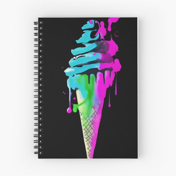 Item preview, Neon Delight: Abstract Ice Cream Cone designed and sold by MillennialVibe.