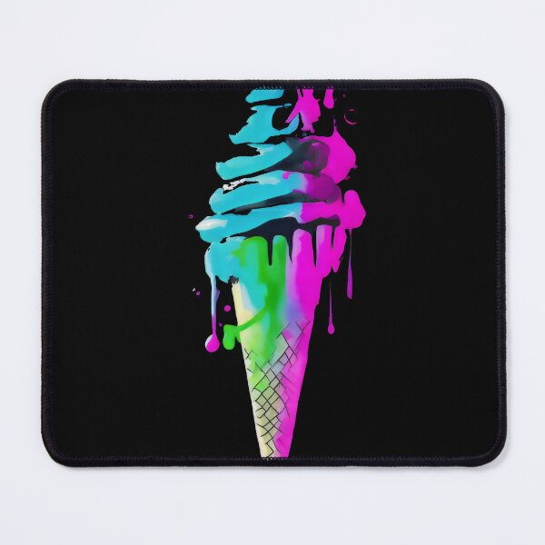 Item preview, Neon Delight: Abstract Ice Cream Cone designed and sold by MillennialVibe.