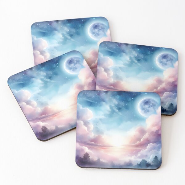 Item preview, Dreamy Watercolor Sky - Watercolor Clouds - Fantasy Watercolor Space designed and sold by stylishdzign.