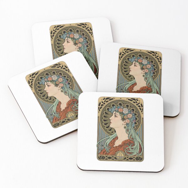 Item preview, intricate patterns and flowing lines of the art nouveau movement, girl designed and sold by ArtshirtGroup.