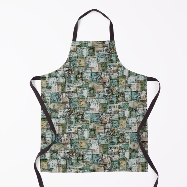 Item preview, Geometric handmade with distressed texture green	 designed and sold by Alessandro Remo Mazzoni Remotextiles.