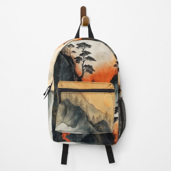 Item preview, Fire Mountain Japandi Style Art designed and sold by CMLPaintings.