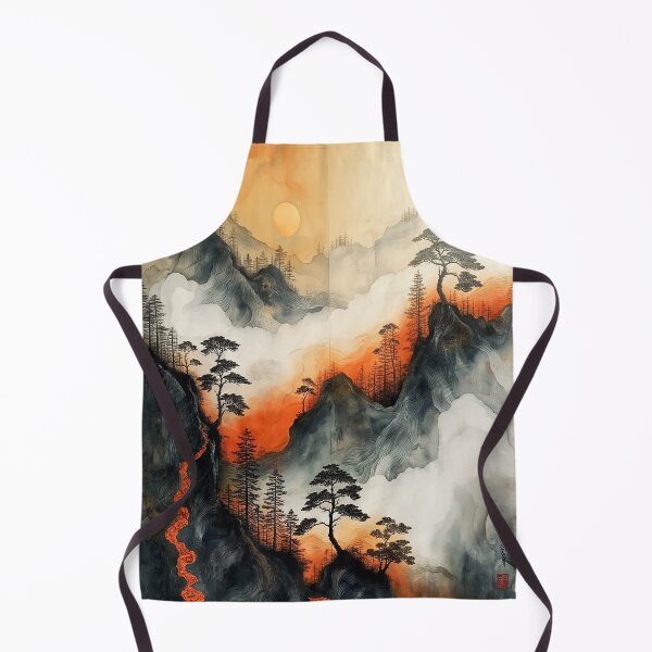 Item preview, Fire Mountain Japandi Style Art designed and sold by CMLPaintings.